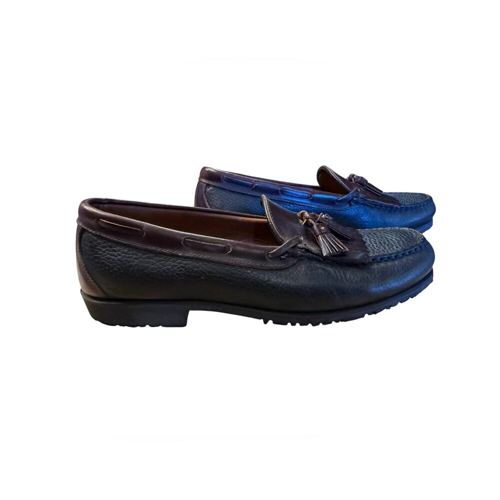 Allen Edmonds Nashua Men's 11D Brown & Black Tassel Kiltie Loafers - Picture 5 of 9